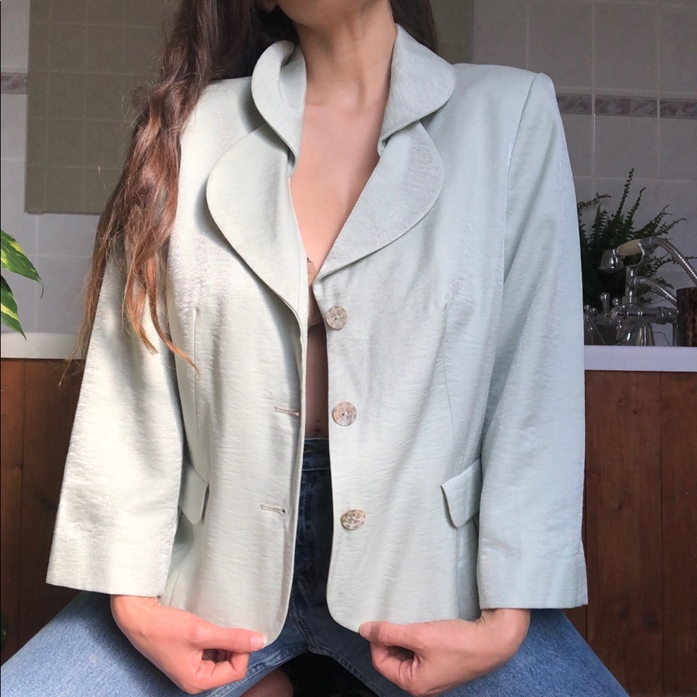 NWT Country Casuals Light Blue Green Blazer